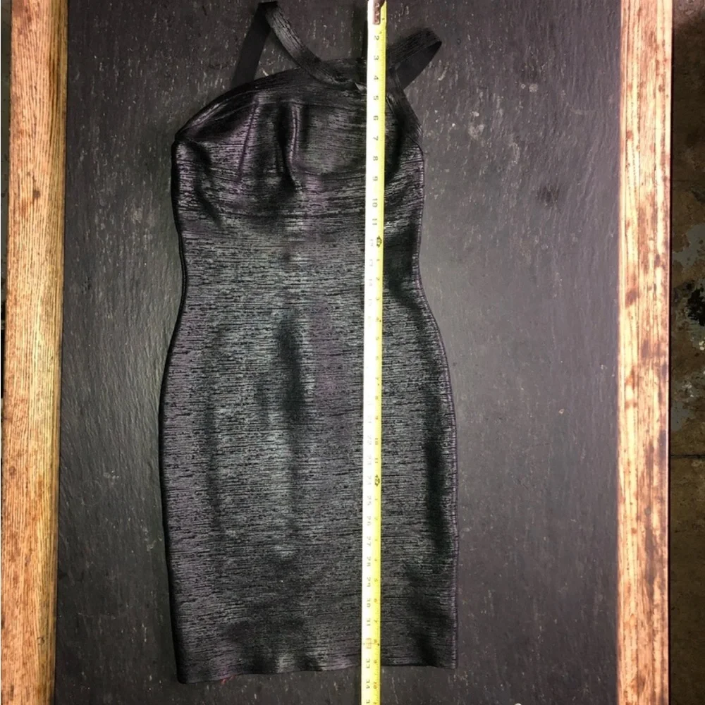 [Gstudio] Black Leather effects Cutout Sexy Bandage Body-con Mini Corset Dress - Picture 15 of 16